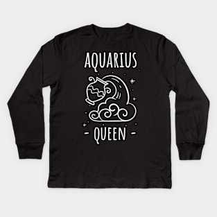 aquarius queen Kids Long Sleeve T-Shirt